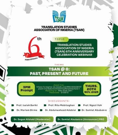 TSAN @ 6: Past, Present, and Future - Anniversary Celebration Webinar